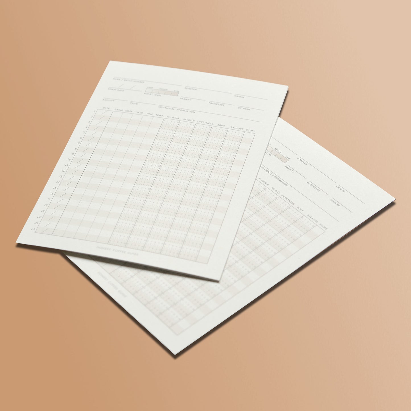 Coffee Tasting Cards – 20 Giclée Printed Forms for Dialling-in Espresso